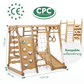 6in1 Indoor-Spielplatz aus Holz für Kinder –  Schaukel, Rutsche, Seil und Treppe-1