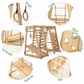 6in1 Indoor-Spielplatz aus Holz für Kinder –  Schaukel, Rutsche, Seil und Treppe-4