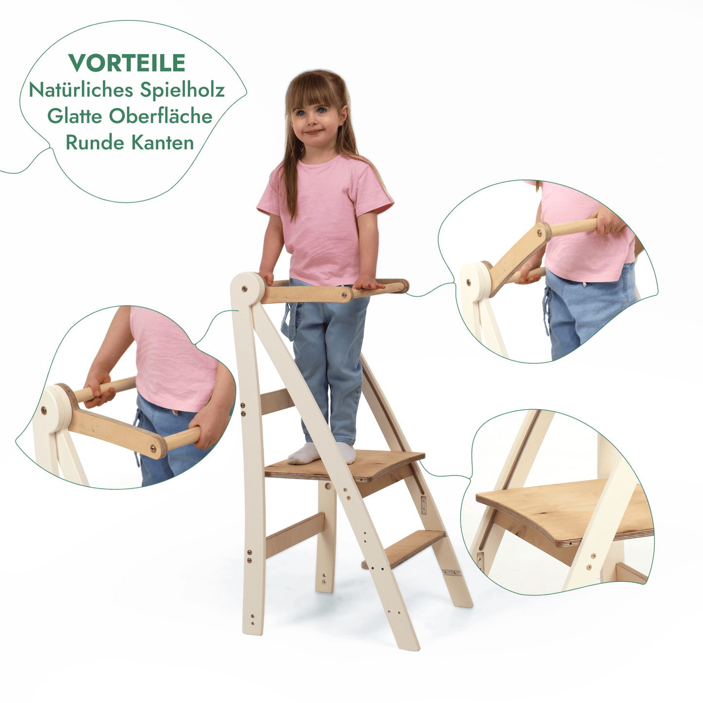 Montessori Lernturm - Höhenverstellbarer Kinderstuhl-4